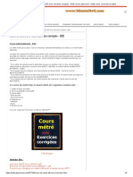 Exercice de Métré Corrigé PDF