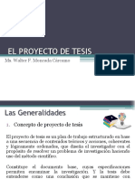 El Proyecto de Tesis