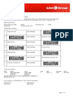 Lion Air Eticket Itinerary / Receipt