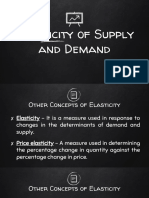 Elasticity of Supply and Demand