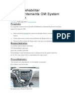 Cómo Deshabilitar Permanentemente GM System PassLock