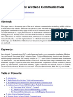 Inter Intra Vehicle Wireless Communication