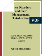 Voice Disorders and Their Management, Third Edition: Margaret Freeman Margaret Fawcus, Editors