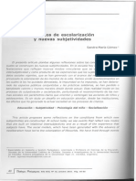 Procesos de Escolarización y Nuevas Subjetividades