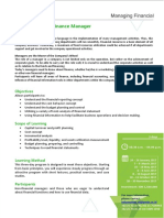 Prasetya Mulya - Finance For Non Finance Manager Brochure