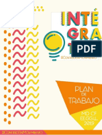 Plan de Trabajo de Intégrate Letras para La Mesa Directiva Del CF 2019