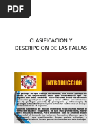 Clasificacion y Descripcion de Las Fallas