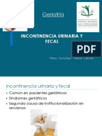 Incontinencia Urinaria y Fecal. Geriatria