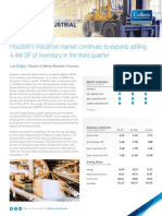 Houston's Industrial Market Continues To Expand, Adding 4.4M SF of Inventory in The Third Quarter