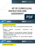 Alignment of Curriculum...