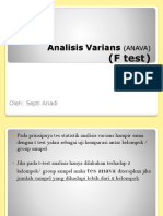 Analisis Varians: (F Test)