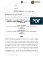 Enhancing Thai Efl University Students' Reading Comprehension Through A Flipped Cooperative Classroom PDF