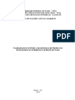 Viabilidade Econômica de Sistemas de Produção Integrados No Nordeste e Sudeste Do Pará