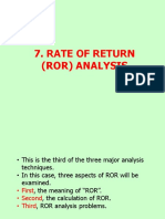 07 Rate of Return Analysis