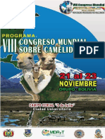 Viii Congresomundial de Camelidos Cronograma Final PDF