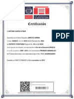 Certificado de Octavo