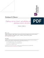 Durham E-Theses: Fighting Internet Fraud: Anti-Phishing Eectiveness For Phishing Websites Detection