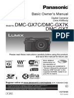 Dmc-Gx7C/Dmc-Gx7K Dmc-Gx7: Basic Owner's Manual