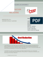 Building Economics: Cost Reduction & NBC Norms