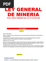 Ley General de Minería