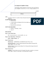 Static Analysis of Cantilever Beam