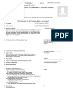 "FORM 2/4" (See Rule 10/14 (1) ) Form For The Grant of Learner'S / Driving Licence