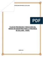 Plan de Prevención Y Reducción Del Riesgo de Desastres para La Provincia de Sullana - Piura