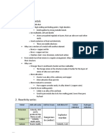 Chemistry Notes (Metals)