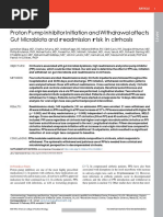 Proton Pump Inhibitor Initiation and Withdrawal Affects Gut Microbiota and Readmission Risk in Cirrhosis