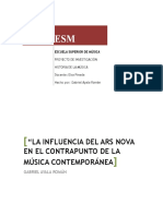 Contrapunto Del Ars Nova en La Música Contemporanea