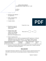 Kamaraj Universit RTI - Form Model