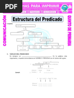 Ficha Estructura Del Predicado para Quinto de Primaria