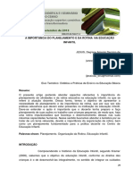 A Importancia Do Planejamento e Da Rotina Na Educacao PDF