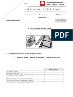 Contrôle Écrit de Français 9 I V Adaptada