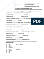 Comparative and Superlative Quiz 2018