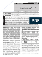 Patterns of Anemia in Geriatric Age Group: A Hospital Based Study