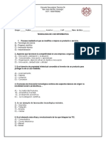 Examen Trimestre 1 de Tecnologia de Informatica 3 Grado