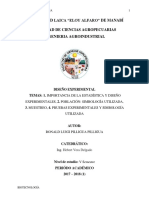 Semana 1. Importancia de La Estadística y Diseño Experimentales-Población Simbología Utilizada-Muestreo-Pruebas Experimentales y Simbología Utilizada