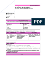 Sesión de Aprendizaje 5° - Julio