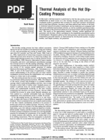 Thermal Analysis of The Hot Dip-Coating Process: Hui Zhang M. Karim Moallemi Sunil Kumar