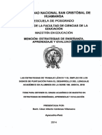 Las Estrategias de Trabajo Léxico y El Empleo de Los Signos de Puntuación para El Desarrollo Del Lenguaje Académico en Alumnos de La Serie 100. UNSCH, 2010