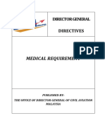 Medical Requirement: Director General Directives