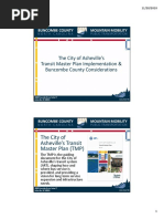 The City of Asheville's Transit Master Plan Implementation & Buncombe County Considerations