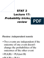 Stat 2: Probability Tricks, and A Review