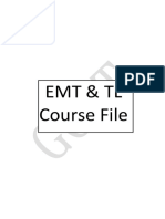 Emt & TL Course File