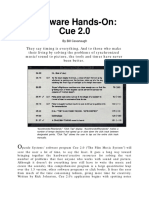 Software Hands-On: Cue 2.0