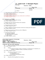 Appendix A - Unit Test - 1 Sample Paper