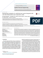 Experimental Evaluation of A Solid Desiccant System Integrated With Cross Flow Maisotsenko Cycle Evaporative Cooler