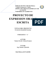 Proyecto de Expresion Oral y Escrita