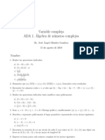 Ejercicios de Calculo Complejo